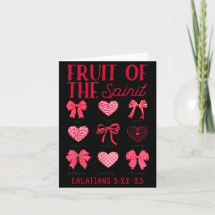 Tarjeta Espíritu de Fruta Corazón Cristiano Arco Versículo