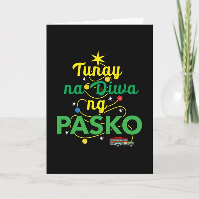 Tarjeta Espíritu de la Navidad en Filipinas Tagalo (Anverso)