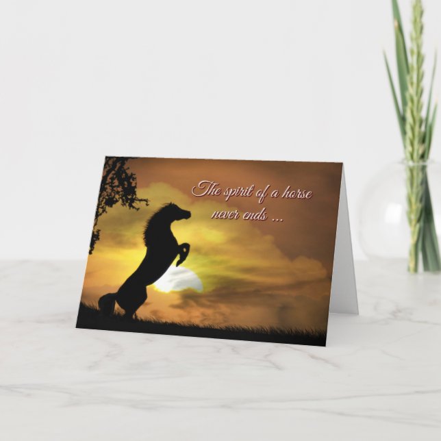 Tarjeta Espíritu de la simpatía del caballo Memorial Espir (Anverso)