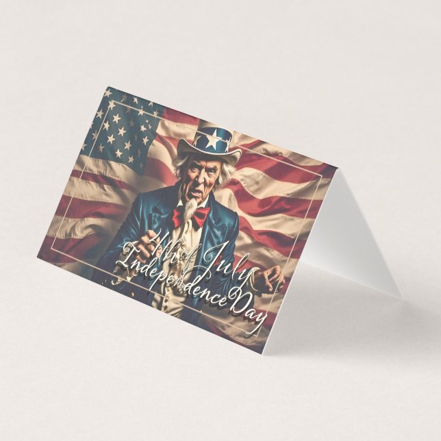 Tarjeta Espíritu de libertad en rojo, blanco y azul (Anverso)