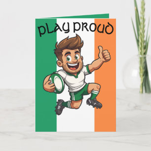 Tarjeta Espíritu de Rugby Irlandés Victoria con Pulgar Arr