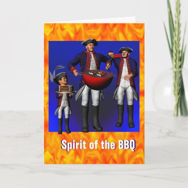 Tarjeta Espíritu del cumpleaños de la barbacoa (Anverso)