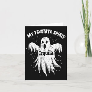 Tarjeta Espíritu favorito Tequila Beber Fantasma Halloween