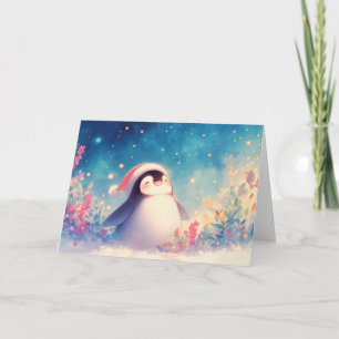 Tarjeta Espíritu feriado pingüino