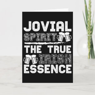 Tarjeta Espíritu Jovial Verdadera Esencia Irlandesa Cervez