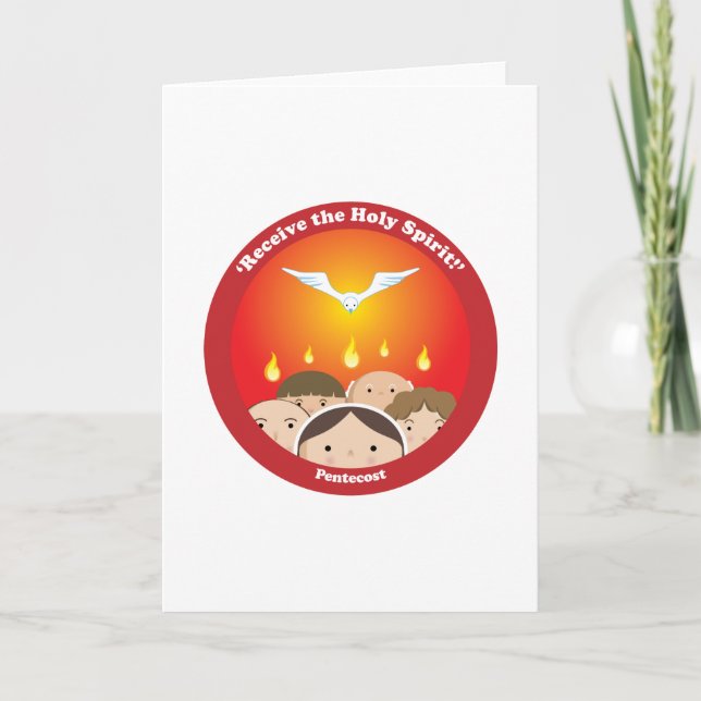 Tarjeta Espíritu Santo Pentecostés (Anverso)