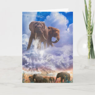 Tarjeta ESPÍRITUS DE ELEFANTES DEL Monte Kilimanjaro