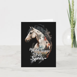 Tarjeta Espíritus libres Caballos Chicas Caballos ecuestre