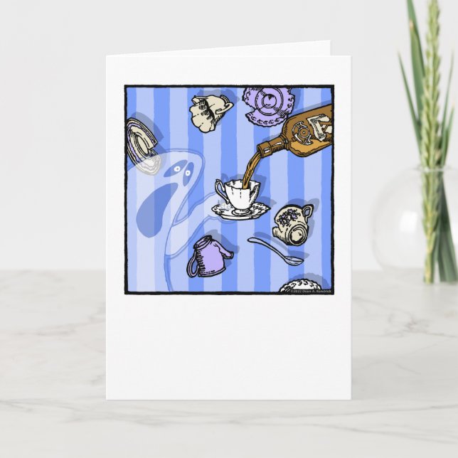 Tarjeta Espíritus - Pesadilla Pop Gótica en Blanco  (Anverso)