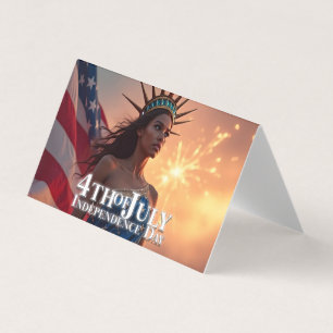 Tarjeta Espléndido diseño del 4 de julio - Fuegos artifici