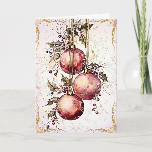Tarjeta Esplendor dorado de los Navidades (Anverso)