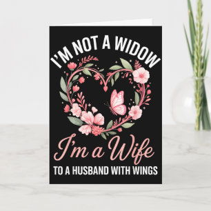 Tarjeta Esposa a un esposo con alas memorial del cielo