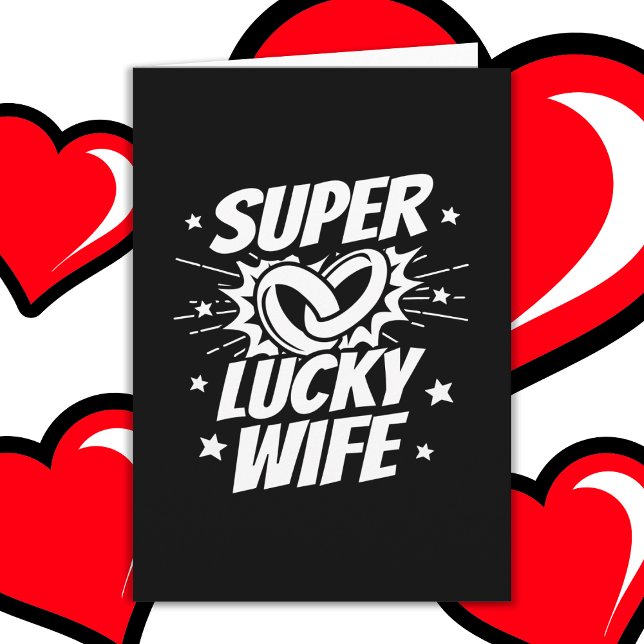 Tarjeta Esposa afortunada pareja casada Aniversario de Bod (Subido por el creador)