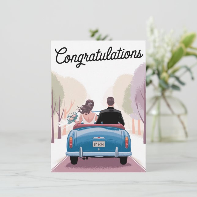 Tarjeta Esposa boda felicita regalo matrimonial (Anverso de pie)
