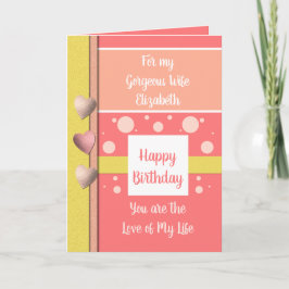 Tarjeta Esposa de cumpleaños la razón por la que sonrío co