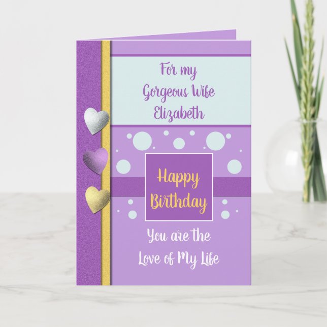 Tarjeta Esposa de cumpleaños la razón por la que sonrío mo (Anverso)