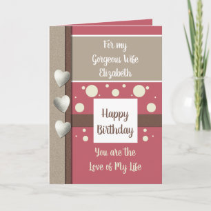 Tarjeta Esposa de cumpleaños la razón por la que sonrío ro