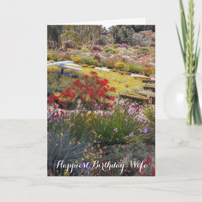 Tarjeta Esposa de cumpleaños más feliz (Anverso)