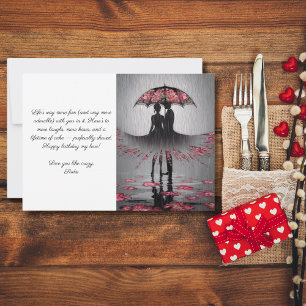Tarjeta Esposa de cumpleaños o esposo romántico-moderno