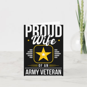 Tarjeta Esposa De La Esposa Veterana Del Ejército Orgullos