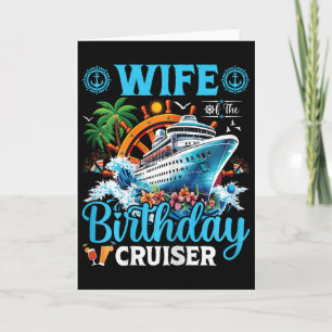 Tarjeta Esposa Del Cumpleañero Crucero Barco Cumpleaños 