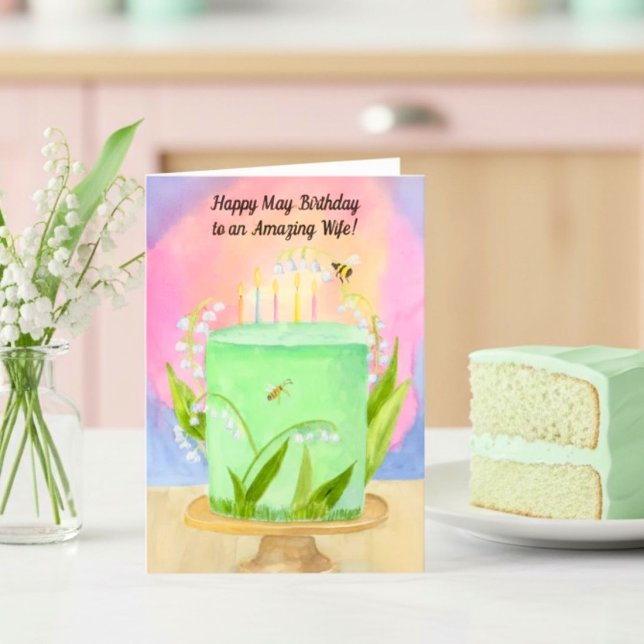 Tarjeta Esposa Feliz Cumpleaños Lily del Valle (Subido por el creador)