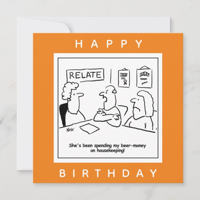 Tarjeta Esposa gasta su dinero de cerveza en Personalizado (Anverso)