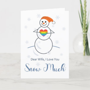 Tarjeta Esposa lesbiana: Romance, un hombre de nieve con c