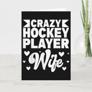 Tarjeta Esposa Loca Jugadora de Hockey Campo de Hockey sob
