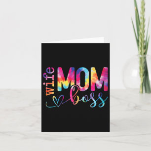 Tarjeta Esposa Mamá Boss Día de la Madre gracioso