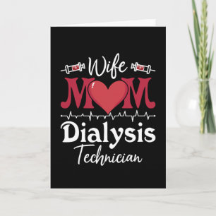Tarjeta Esposa Mamá Diálisis Técnico Enfermería Nefrología