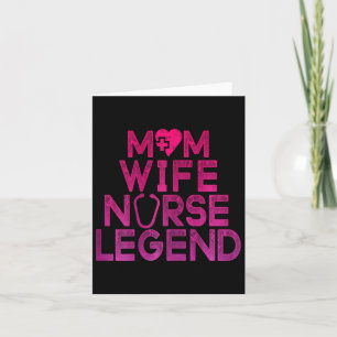 Tarjeta Esposa Mamá Enfermera Leyenda Mujeres Rn Lpn Día d