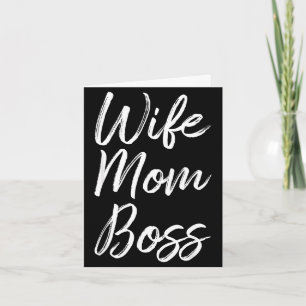 Tarjeta Esposa mamá jefa señora divertida mamá linda Espos