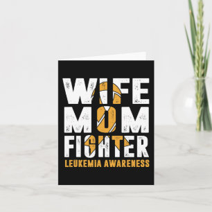 Tarjeta Esposa Mamá lucha contra la leucemia