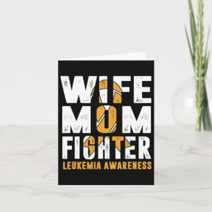 Tarjeta Esposa Mamá lucha contra la leucemia