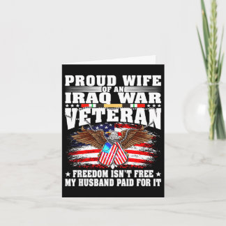 Tarjeta Esposa orgullosa de veterano de guerra de Irak - l