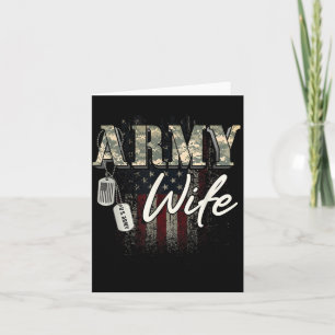 Tarjeta Esposa Orgullosa del Ejército Regalo Militar Veter