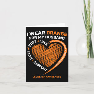 Tarjeta Esposa Que Uso Naranja Para Mi Esposo Leukemia Awa