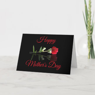 Tarjeta Esposa Roja Rosa Feliz Día de la Madre de su marid