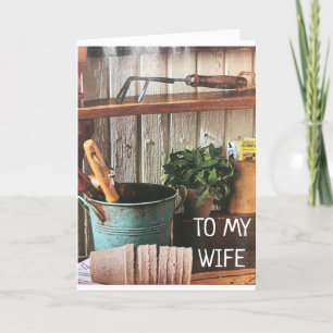 TARJETA **ESPOSA** Y MI *JARDINERO FAVORITO* CUMPLEAÑOS AM