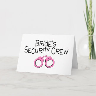 Tarjeta Esposas del rosa del equipo de la seguridad de las