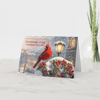 Tarjeta Esposo de la nieta Nieto político Navidad Estacion