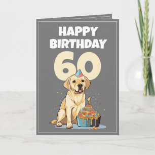 Tarjeta Esposo de laboratorio blanco y gris 60 cumpleaños