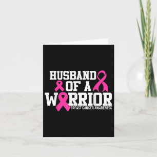 Tarjeta Esposo de una guerrera Conciencia del cáncer de ma