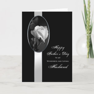 Tarjeta Esposo del Día del Padre - rosa elegante
