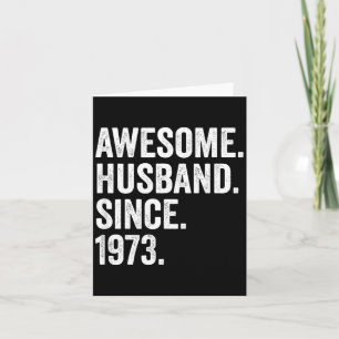 Tarjeta Esposo desde 1973 Diseño de 52º aniversario de bod