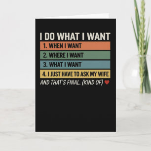Tarjeta Esposo Divertido Hago Lo Que Quiero Cuando Quiero