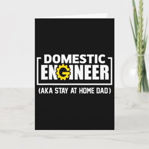 Tarjeta Esposo Divertido Ingeniero Doméstico Padre Estudia