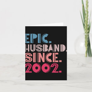 Tarjeta Esposo épico desde 2002 20º Aniversario Boda R