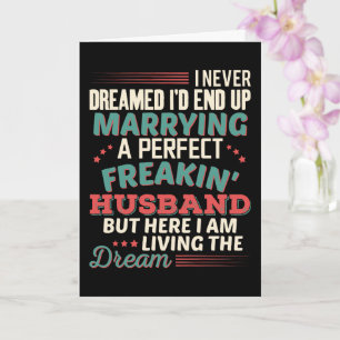 Tarjeta Esposo Esposa Perfecto y Sarcástico Freakin' Perso